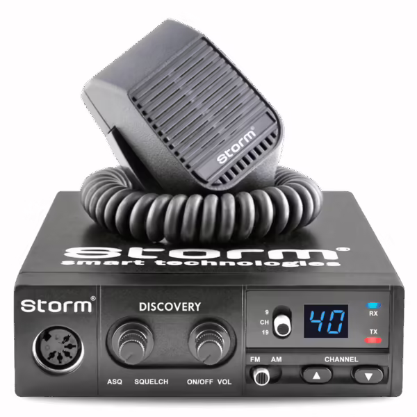 Stație CB Storm Discovery ușor de folosit, ideală pentru toate tipurile de vehicule