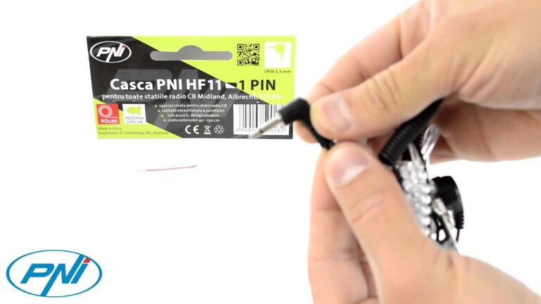 Casca PNI HF11 cu microfon si tub acustic, mufă cu 1 pin 3.5 mm, cablu 90-130cm