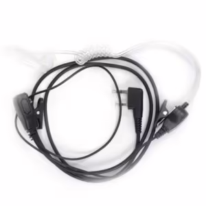 Cască ureche PNI HS84 cu tub acustic, buton PTT și mufă 2 pini compatibilă Kenwood