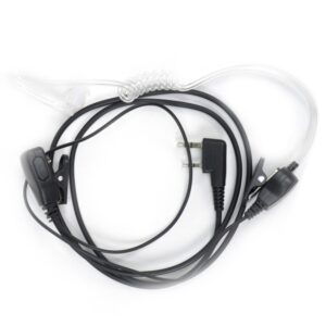 Cască ureche PNI HS84 cu tub acustic, buton PTT și mufă 2 pini compatibilă Kenwood