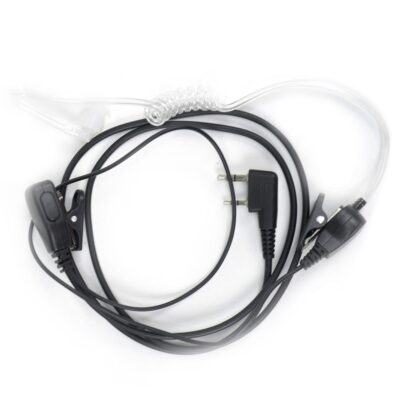 Cască ureche PNI HS84 cu tub acustic, buton PTT și mufă 2 pini compatibilă Kenwood