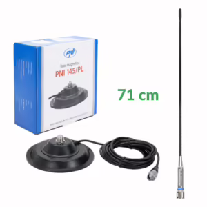 Antena CB 70 cm, PNI ML90 + baza magnetica 145mm PNI 145/PL cu cablu 4m si mufa