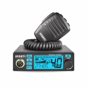Avanti Karma – stație radio CB cu VOX, ASQ și alimentare 12/24V, montată în bord
