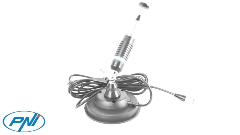 Antenă CB PNI S75, spic 54 cm (76 cm cu baza), 250W, cu fluture și bază magnetică 125 mm inclusă