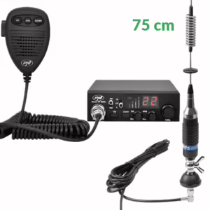 KIT 11: Statie radio CB PNI Escort HP 8000L, 12v + Antena CB PNI S75 cu cablu inclus pentru montura fixa