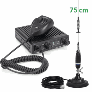 KIT 13: Statie PNI Escort HP 2020, 12v + Antena CB PNI S75 + Magnet + Cablu