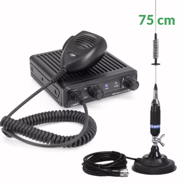 Kit PNI Escort HP 2020 cu antena S75 și baza magnetică pentru comunicații CB