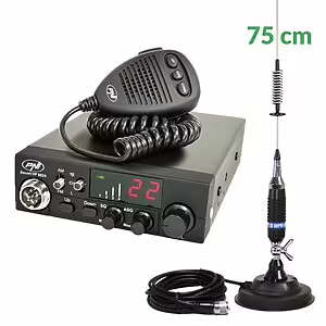 KIT 25: Statie PNI Escort HP 8024, 12/24v + Antena CB PNI S75 + Magnet + Cablu