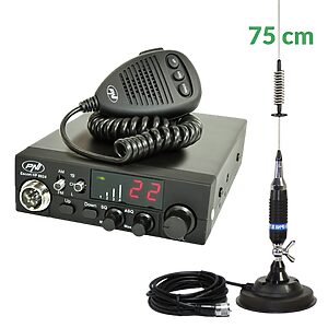 KIT 25: Statie PNI Escort HP 8024, 12/24v + Antena CB PNI S75 + Magnet + Cablu
