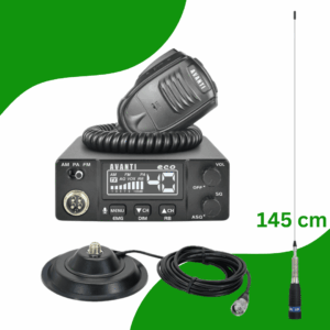 KIT 24: Statie radio CB AVANTI Eco, 12v + Antena CB PNI ML160 + Magnet + Cablu