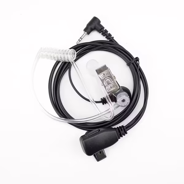 Cască cu microfon și buton PTT PNI HM93, mufă 1 pin 2.5mm, tub acustic inclus