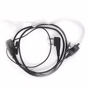 Cască cu microfon și tub acustic PNI HS82L, mufă 2 pini PNI-K compatibilă cu stații radio