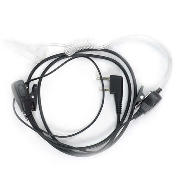 Cască cu microfon și tub acustic PNI HS82L, mufă 2 pini PNI-K compatibilă cu stații radio