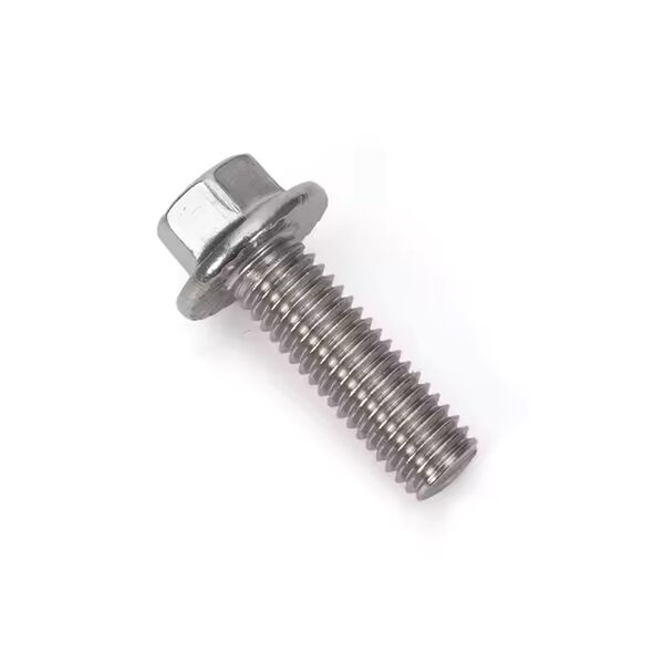 Șurub inox auto cu flanșă și floare cu grover montat cu nit blind pe caroserie