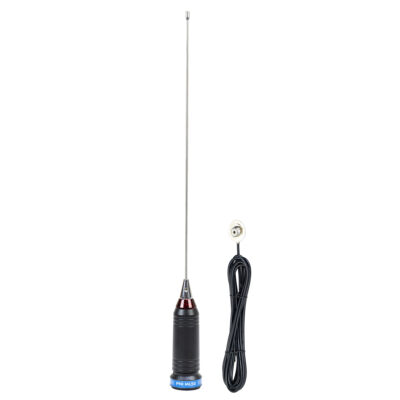 Antenă CB PNI ML50 neagră de 50 cm, cu montură de prindere fixă și mufă PL