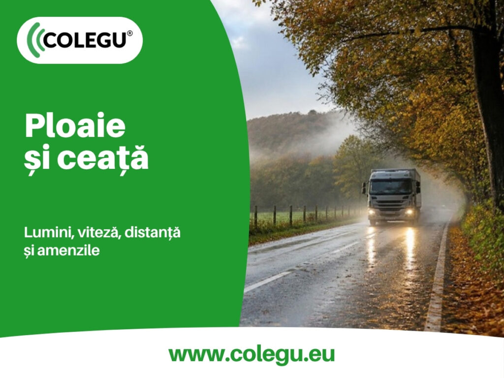 Condus pe ploaie și ceață: lumini, viteză și distanță
