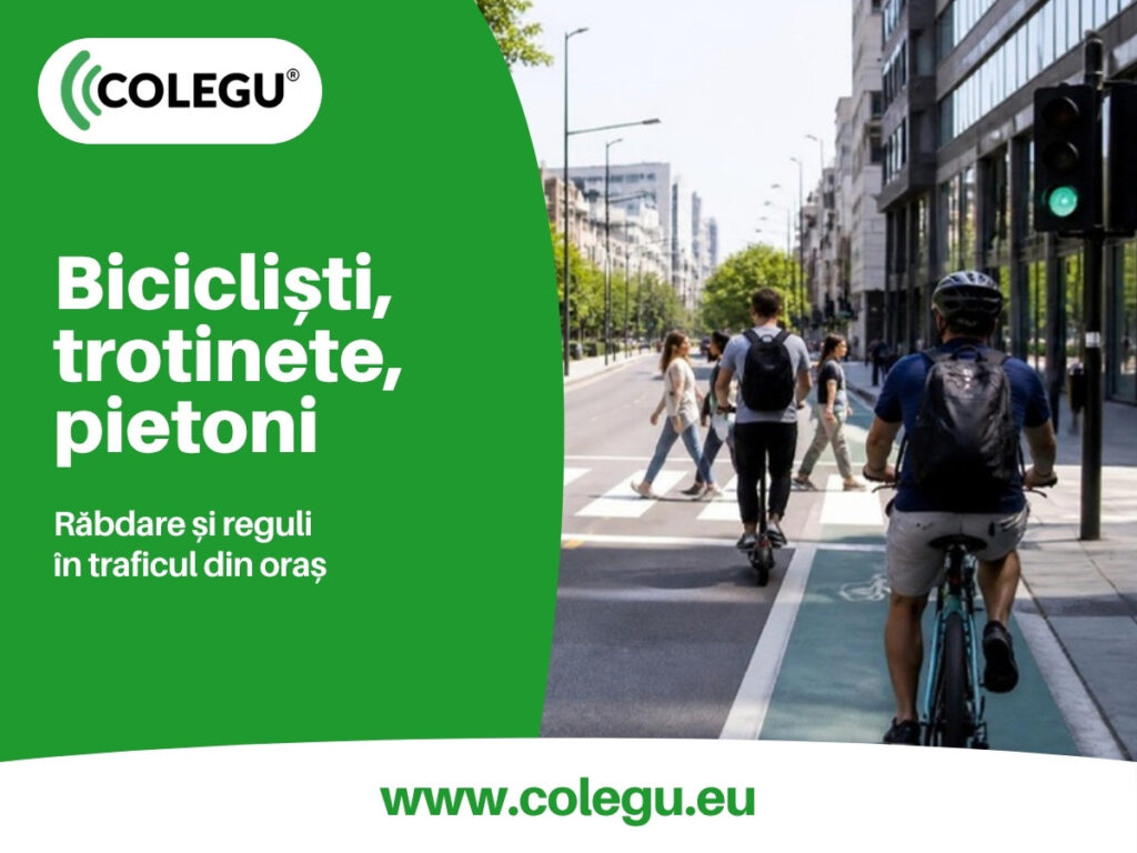Bicicliști, trotinete, pietoni: răbdare și reguli în oraș