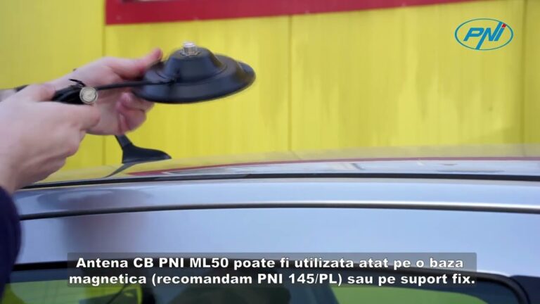 Antena CB 50cm, PNI ML50, 26-28MHZ, 600W, cu montura, cablu 4 m si mufa PL