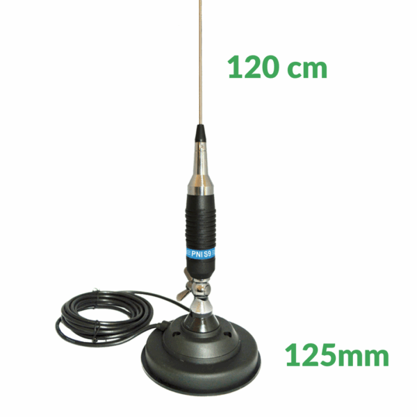 Kit antenă CB PNI S9 cu bază magnetică puternică de 125mm