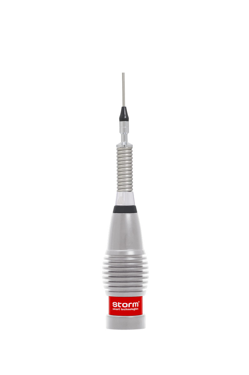 Antenă CB Storm ML145 Turbo Silver lungime 145cm oțel inoxidabil