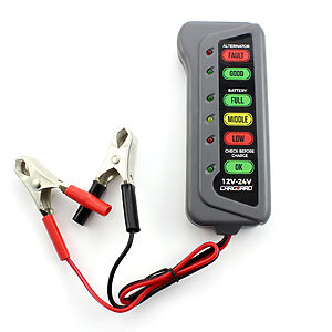 Tester Carguard pentru baterie și alternator 12V-24V cu indicatori LED