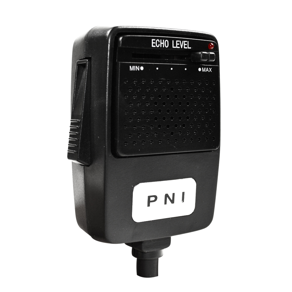Microfon cu Ecou PNI Echo, 6 Pini, pentru Stație Radio CB, Alimentare Baterie 9V