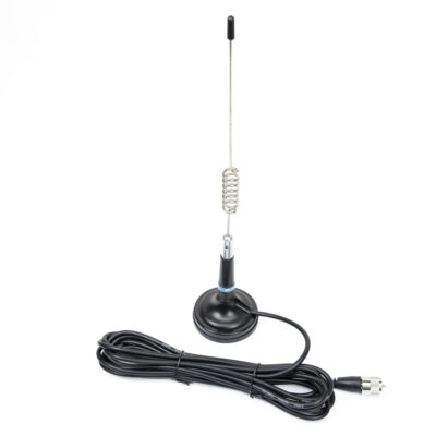 Antenă CB PNI ML29 de 34 cm cu bază magnetică și cablu RG58 înfășurat