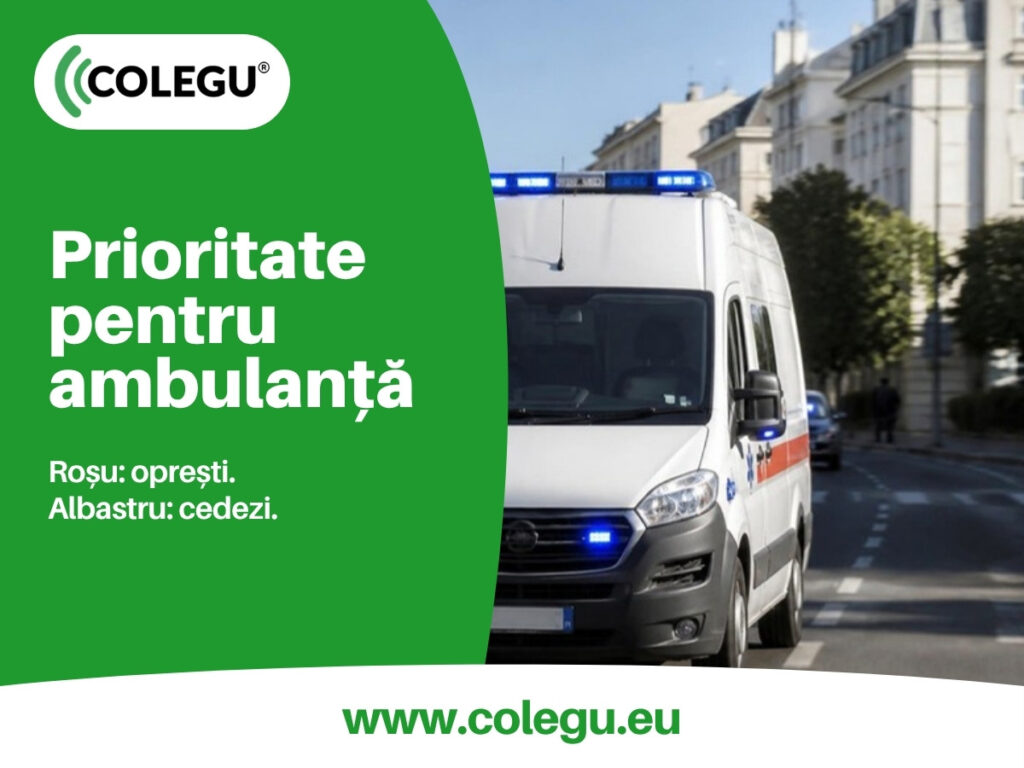Prioritate pentru ambulanță: ce faci când vine cu girofarul pornit