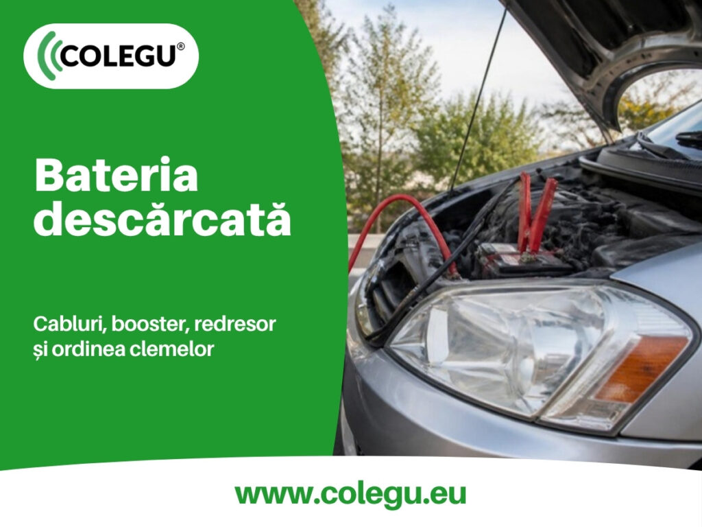 Bateria descărcată: cum pornești mașina cu cabluri, booster sau redresor