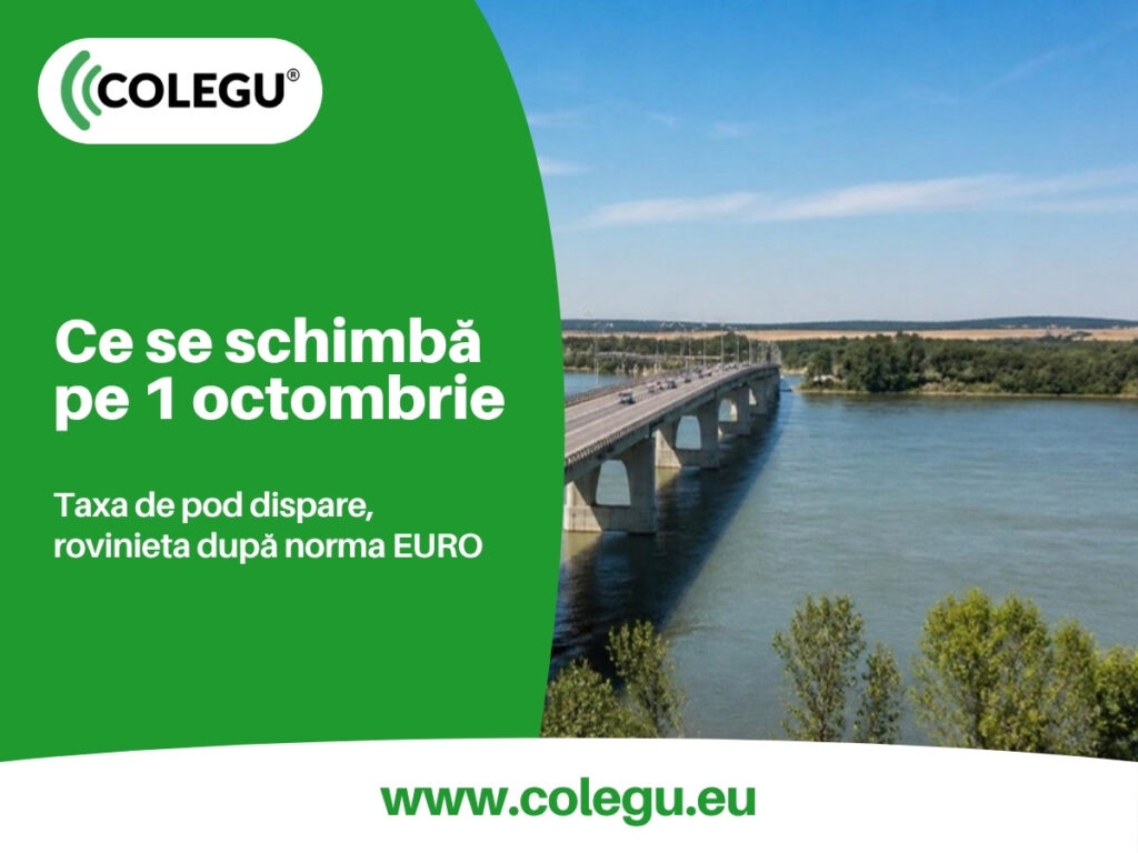 Ce se schimbă pe 1 octombrie 2026: taxa de pod dispare, rovinieta se plătește după norma EURO