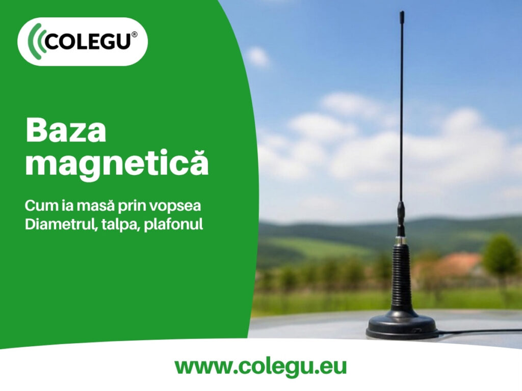 Antenă CB pe bază magnetică, pe plafonul unei mașini: cum ia masă baza magnetică