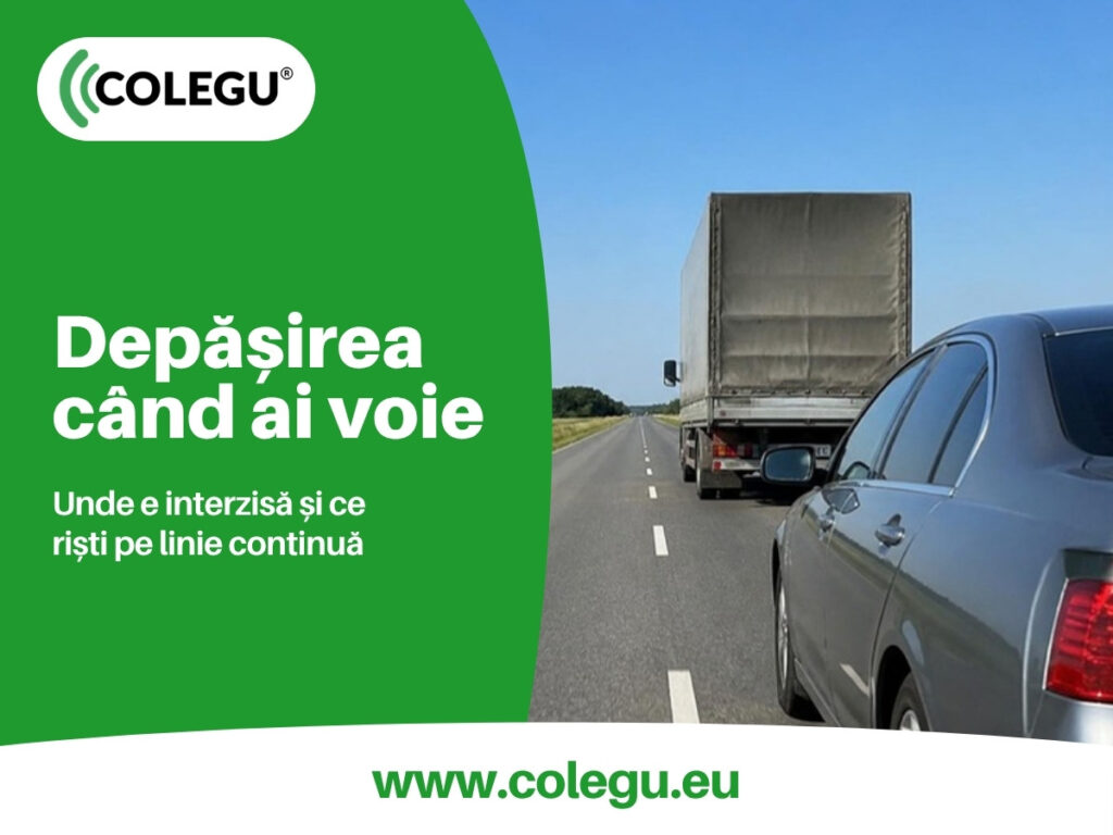 Depășirea: unde e interzisă și ce riști dacă treci linia continuă