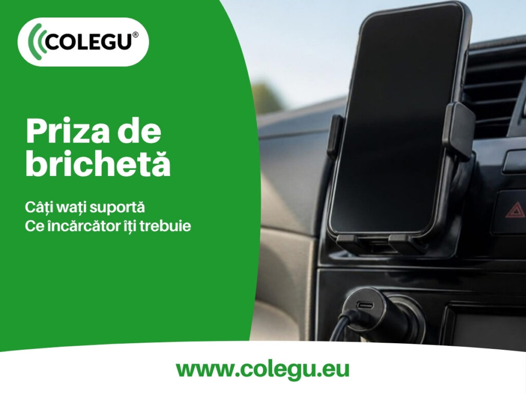Priza de brichetă de 12V și 24V: câți wați suportă și ce încărcător USB-C îți trebuie