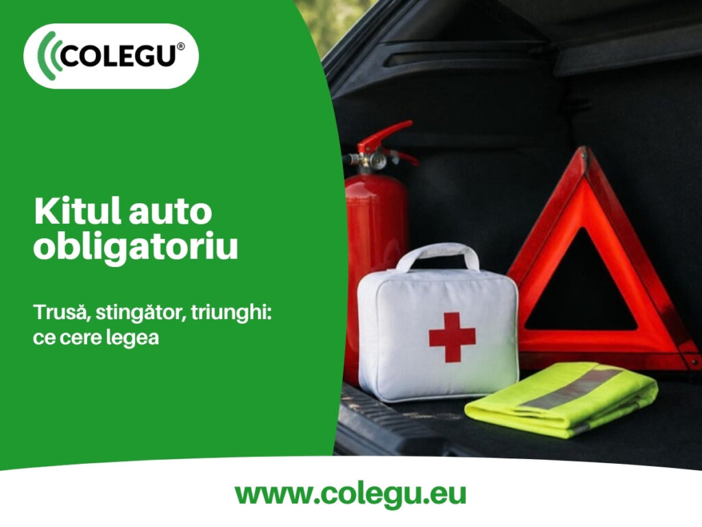 Kitul auto obligatoriu: trusă medicală, stingător și două triunghiuri reflectorizante
