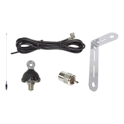 KIT Antenă CB PNI S9 120 cm cu suport L2 și cablu cu montură, prindere fixă DV