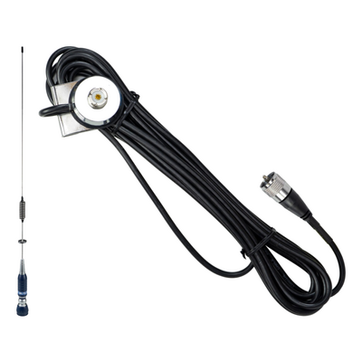 KIT Antenă CB PNI ML75 83 cm rabatabilă cu suport fix T941 și cablu 5 m