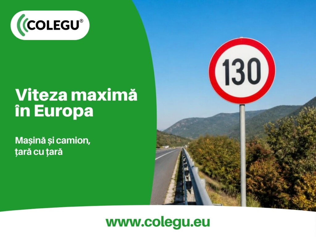 Limitele de viteză în Europa pentru autoturism și camion, pe țări