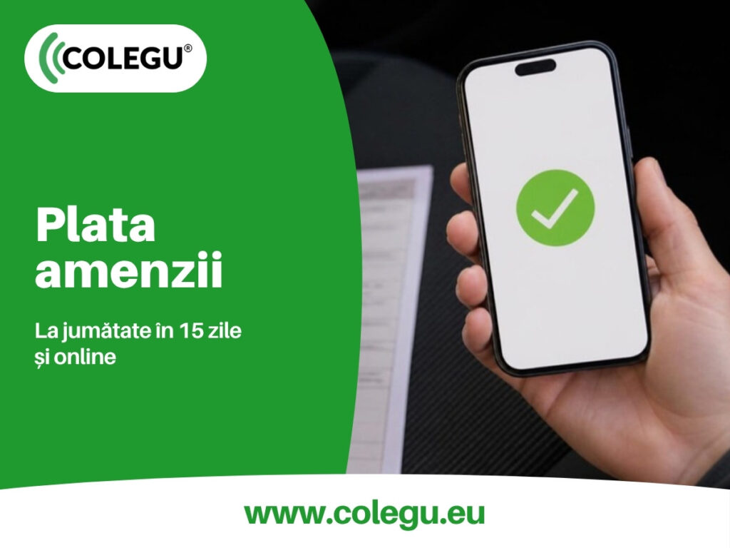 Plata amenzii de circulație online și la jumătate în 15 zile