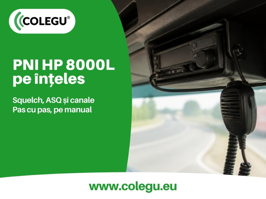 Reglare stație PNI 8000L: squelch, ASQ și canale, pas cu pas