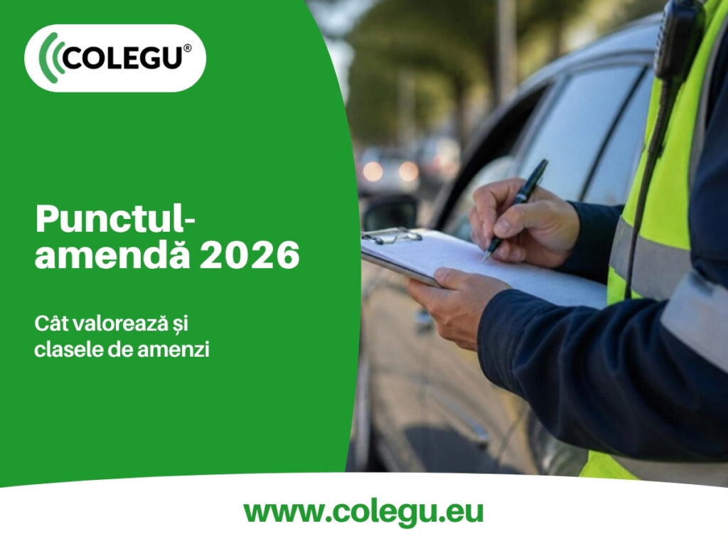 Punctul-amendă în 2026 și clasele de amenzi din codul rutier