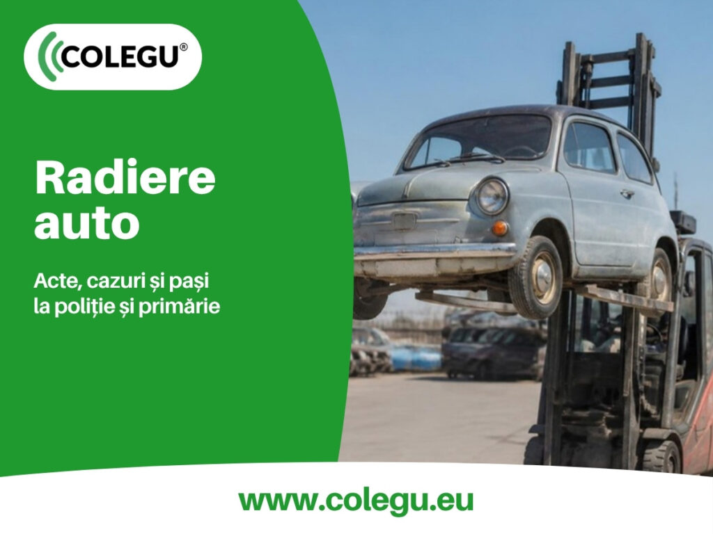 Radierea auto: actele, primăria, serviciul de înmatriculări și plăcuțele predate