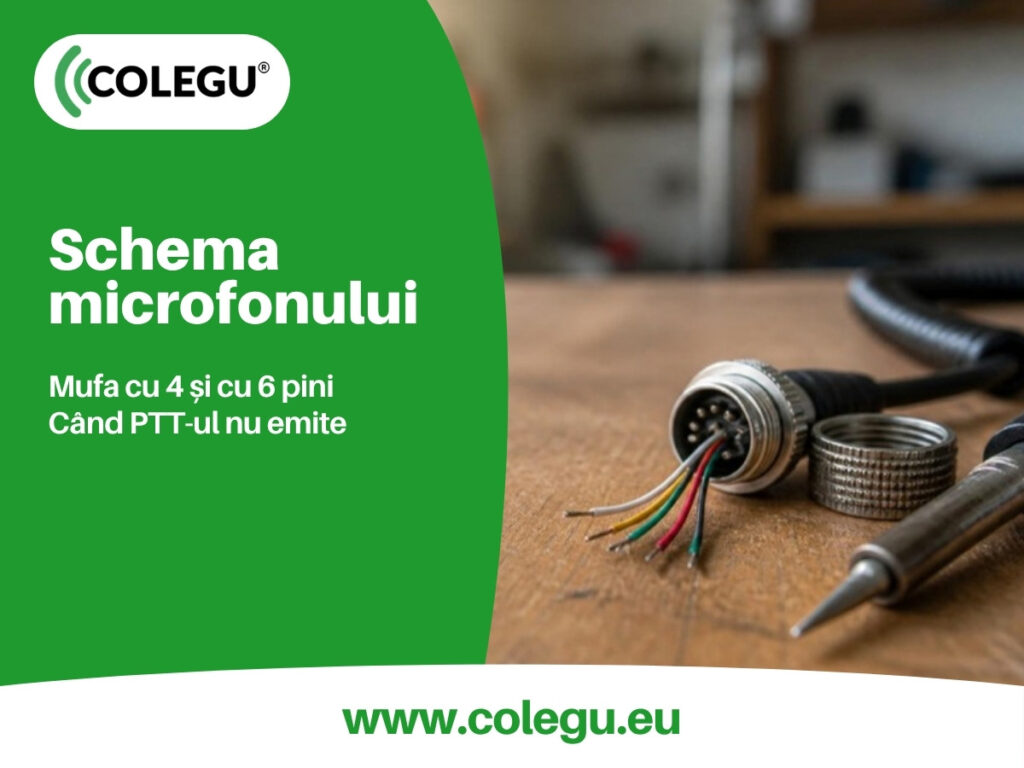 Schema microfonului de stație CB: mufa cu 4 și cu 6 pini