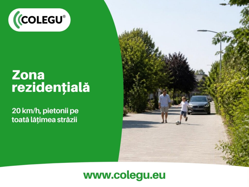 Zona rezidențială și zona pietonală: viteza maximă și regulile pentru șoferi
