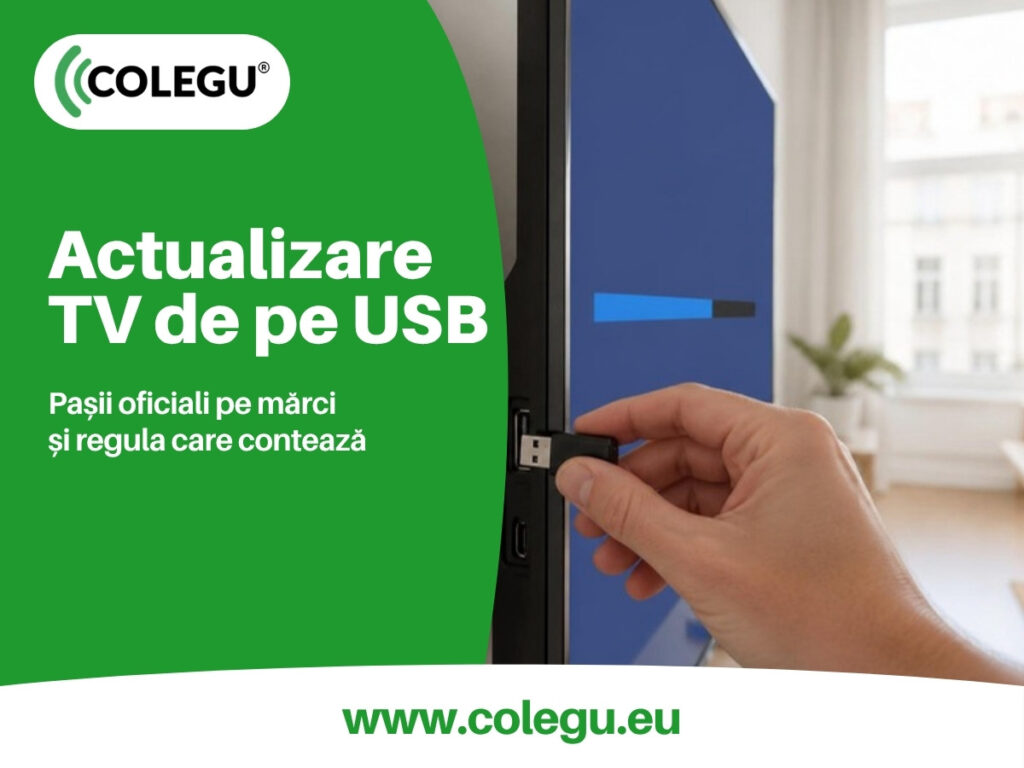 Actualizare software televizor de pe stick USB