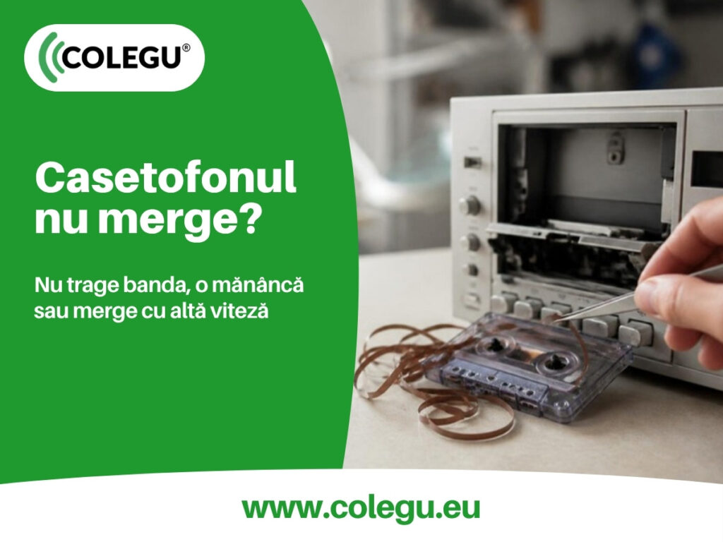 Casetofon nu merge: nu trage banda, o mănâncă sau nu se aude
