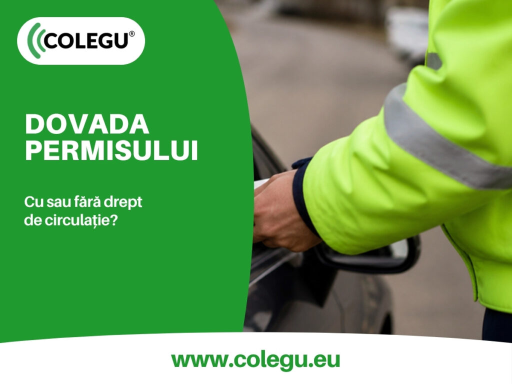 Dovada înlocuitoare a permisului de conducere, cu drept de circulație