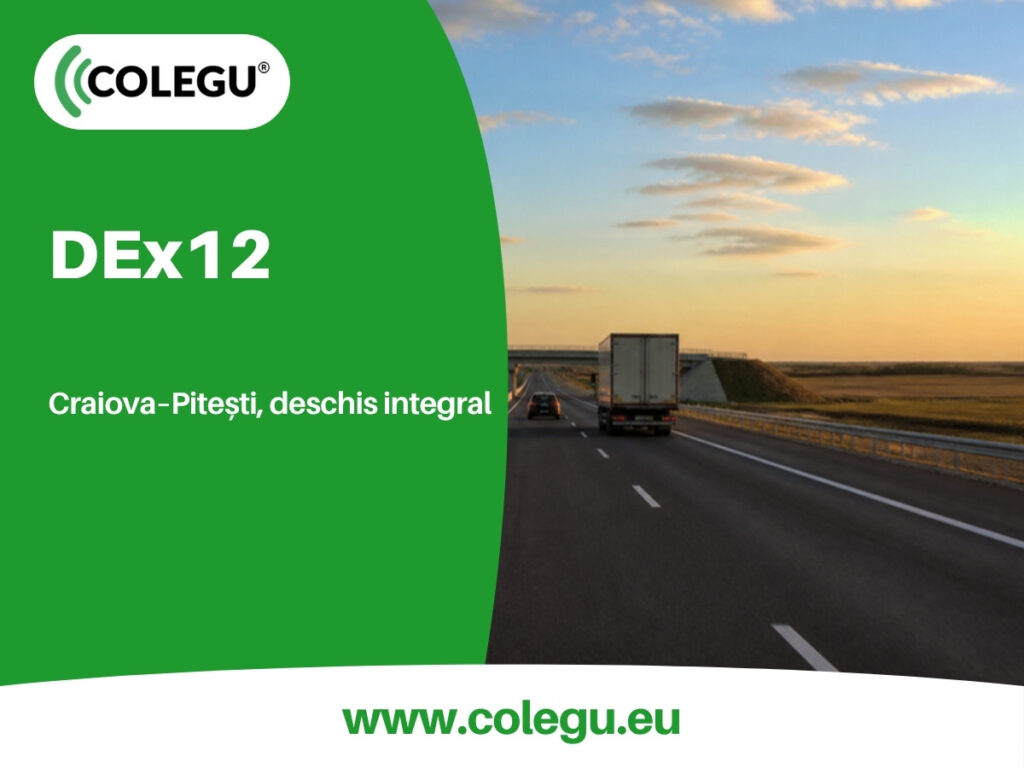 Drumul expres Craiova – Pitești (DEx12), deschis pe toată lungimea