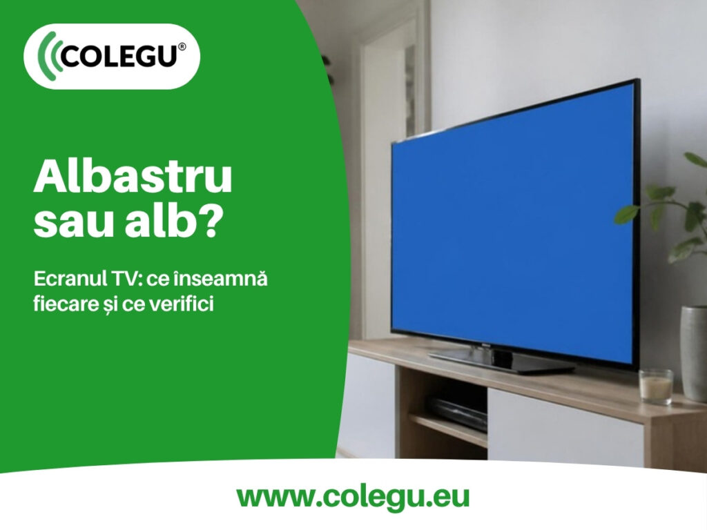 Ecran albastru sau ecran alb la televizor: ce înseamnă