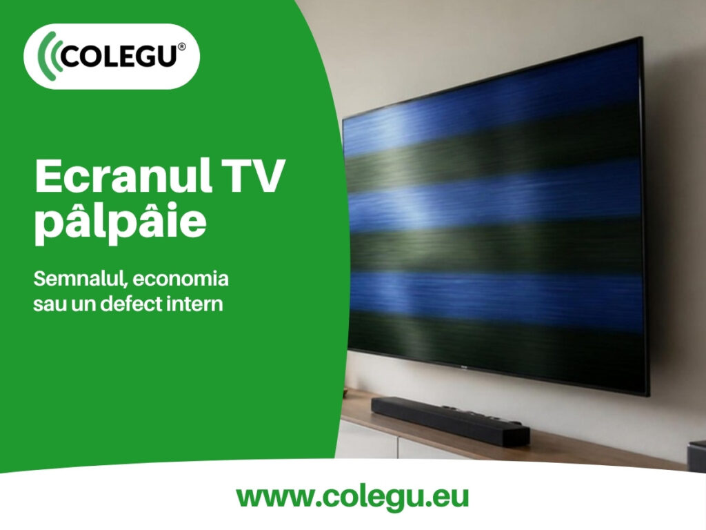 Ecran TV pâlpâie sau clipește: cauze și ce verifici