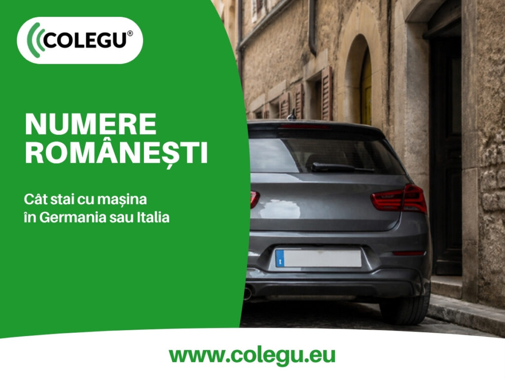 Mașină cu numere de înmatriculare românești pe un drum din străinătate: cât timp poate circula